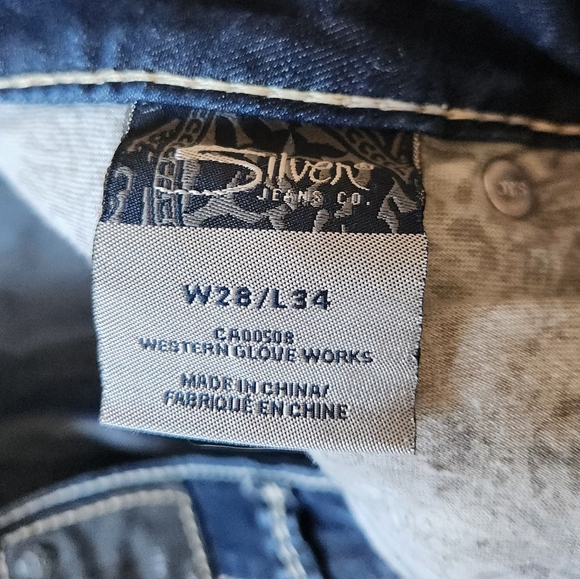 Silver Jeans Berkley Low Rise Dark Wash Stretch Jeans Womens Size 28 Long Tall - Picture 10 of 12